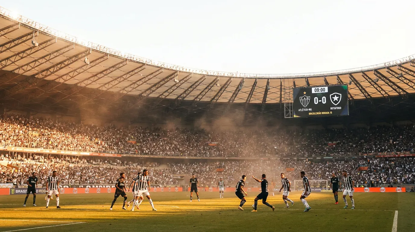 Duelo entre Atlético-MG e Botafogo na Arena MRV pela Rodada 15 do Brasileirão 2026