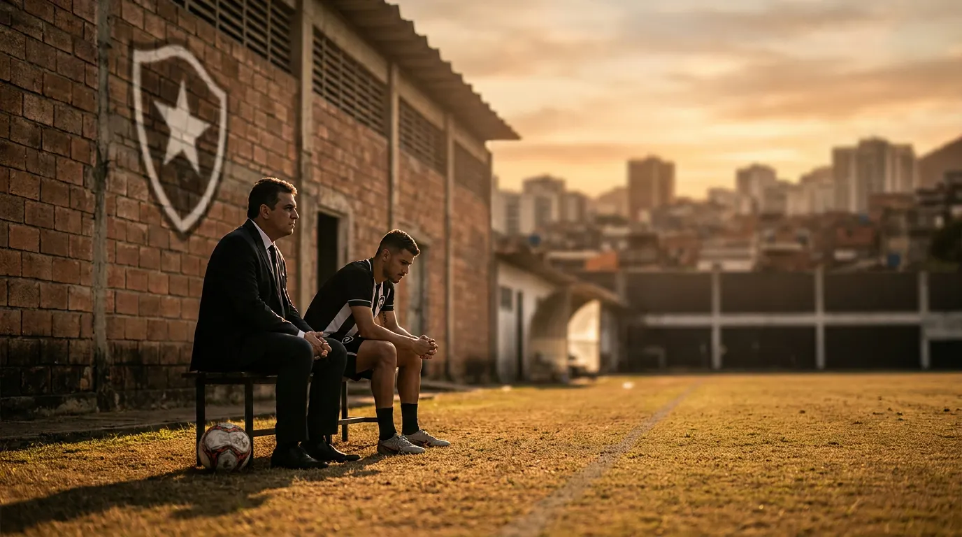 Thiago Almada com a camisa do Botafogo no Nilton Santos — transfer ban da Fifa ameaça pontos do clube no Brasileirão 2026