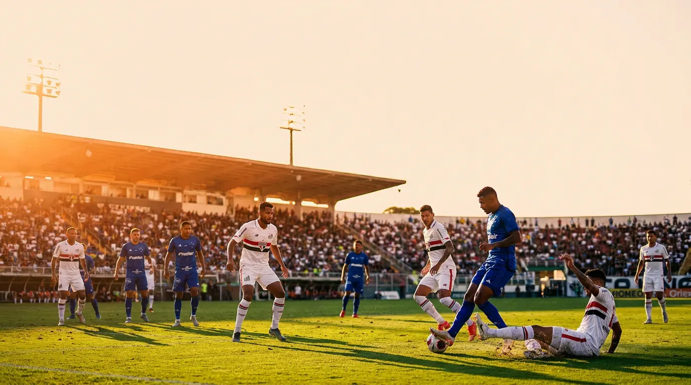 Jogadores do Red Bull Bragantino comemorando gol no Estádio Cícero de Souza Marques pela rodada 30 do Brasileirão 2026