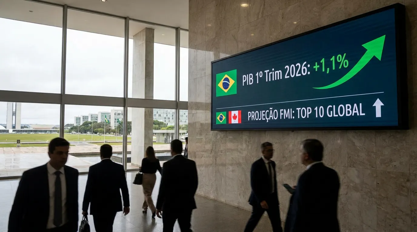 Sede do Banco Central do Brasil em Brasília, símbolo da economia brasileira no ranking global do FMI em 2026