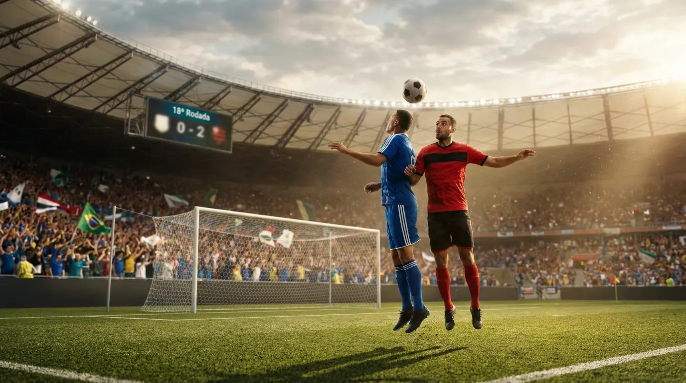 Maracanã lotado durante a 18ª rodada do Brasileirão 2026 com jogadores do Flamengo comemorando gol