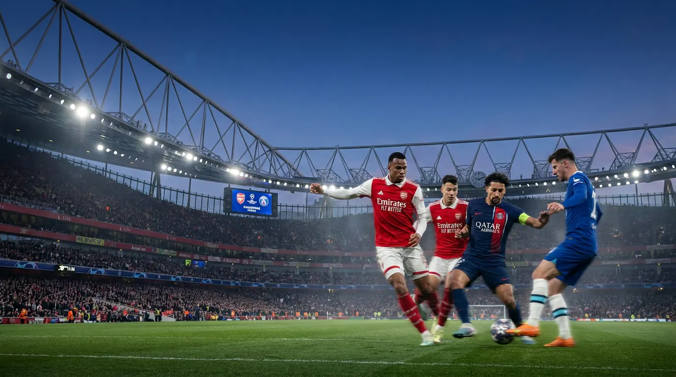 Marquinhos (PSG) e dupla do Arsenal Gabriel Magalhães e Martinelli, finalistas da Champions League 2026, que desfalcam a Seleção Brasileira no início da preparação para a Copa do Mundo