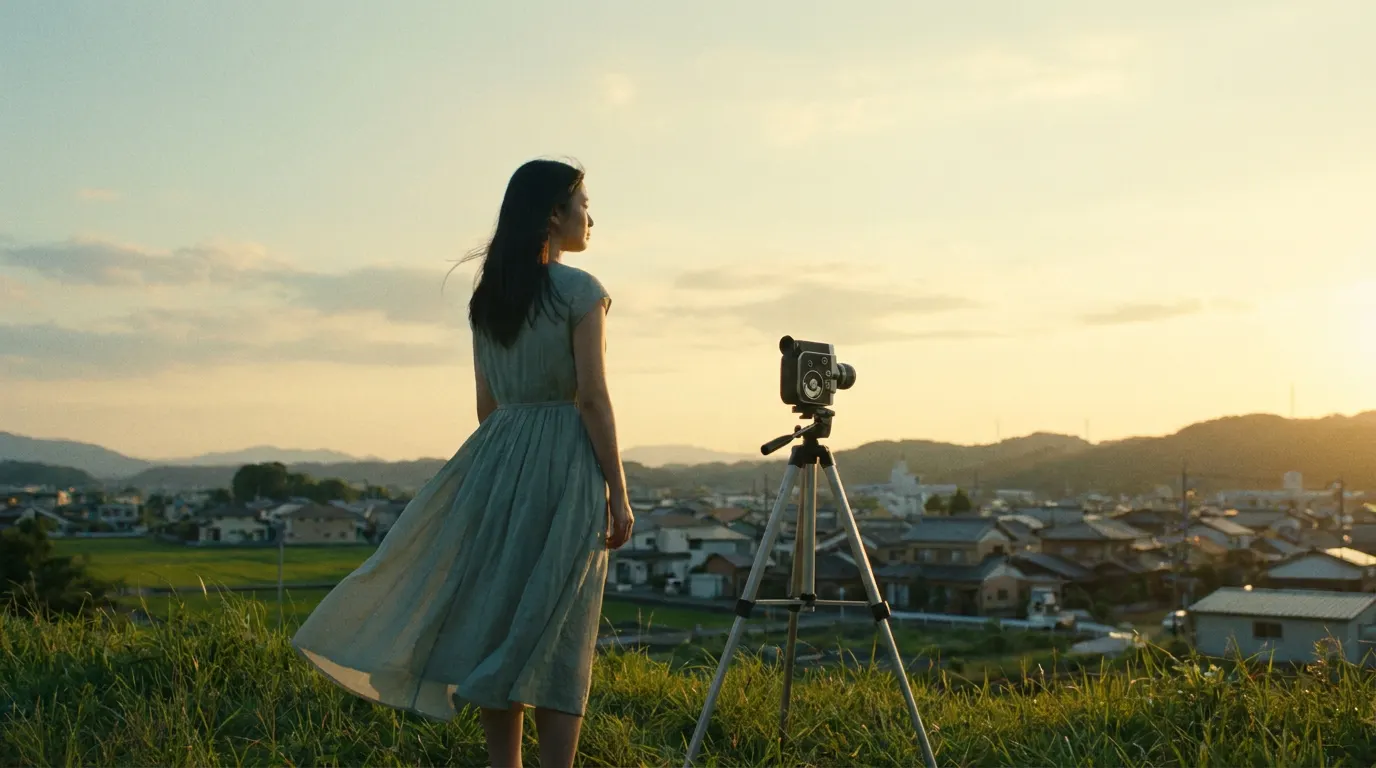 Arte do anime cocoon – One Summer of Girlhood: duas estudantes em uniformes de enfermeira na entrada de uma caverna-hospital em Okinawa durante a Segunda Guerra Mundial
