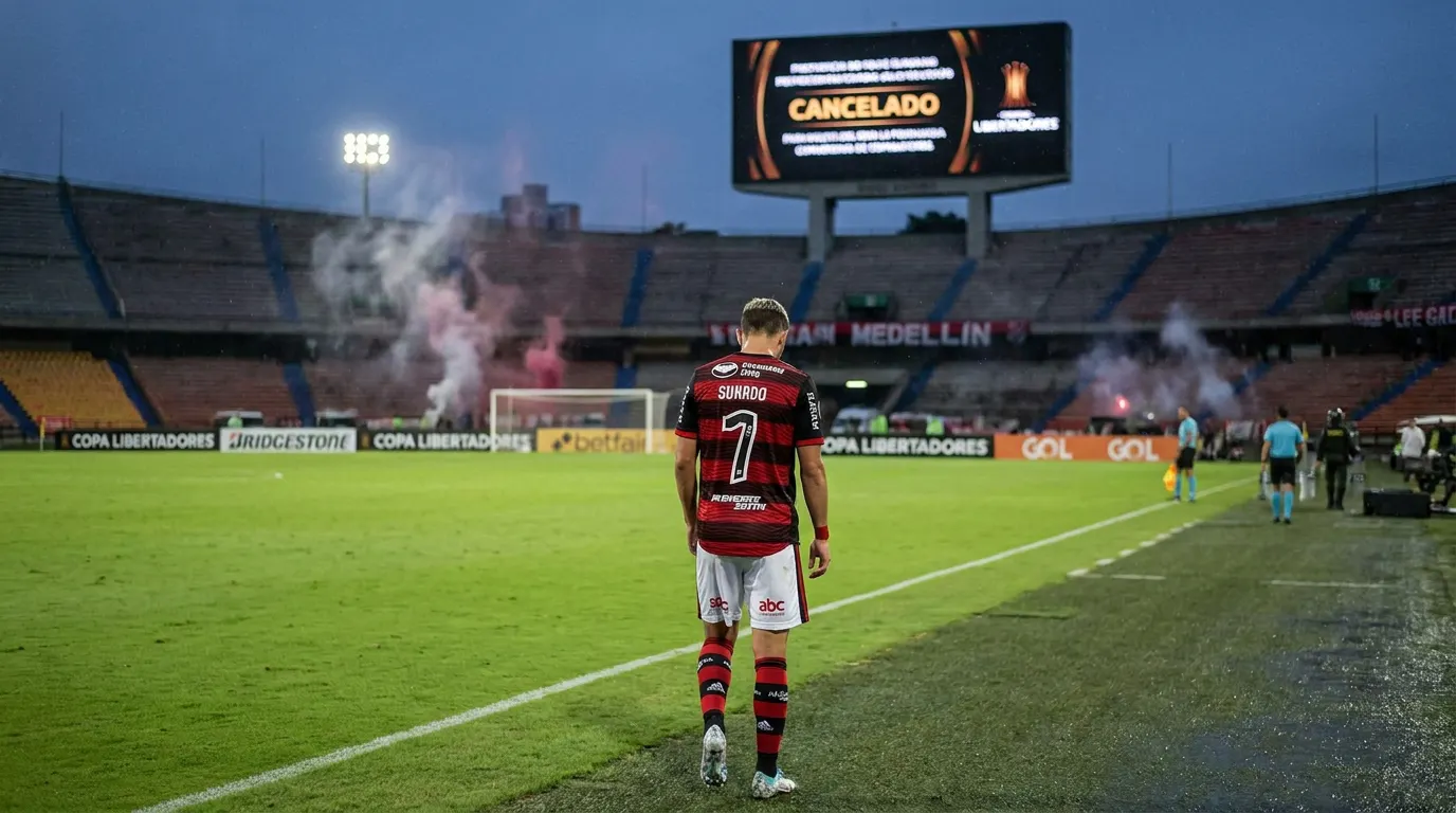 Torcedores do Independiente Medellín causam vandalismo no Atanasio Girardot durante jogo pela Copa Libertadores contra o Flamengo