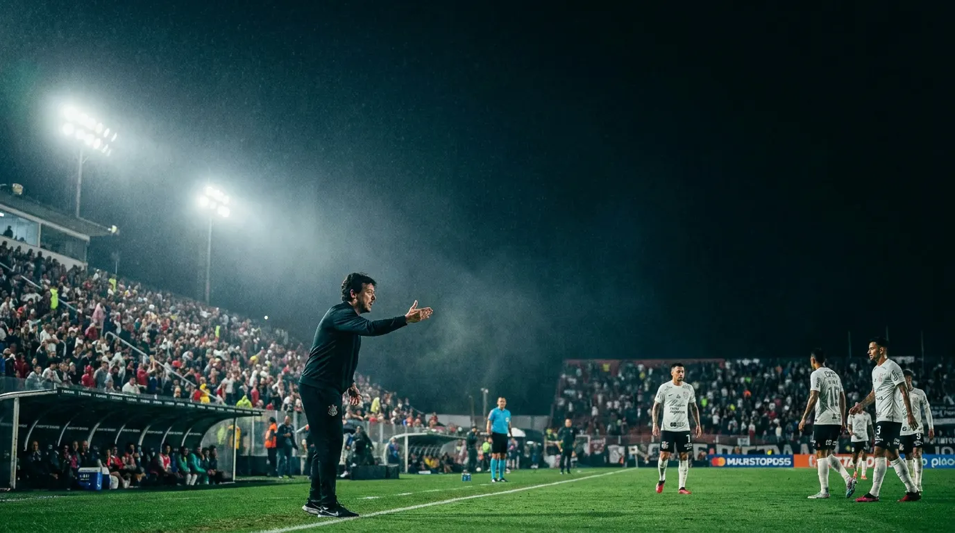 Corinthians em noite de Libertadores com estádio lotado e atmosfera de alta tensão