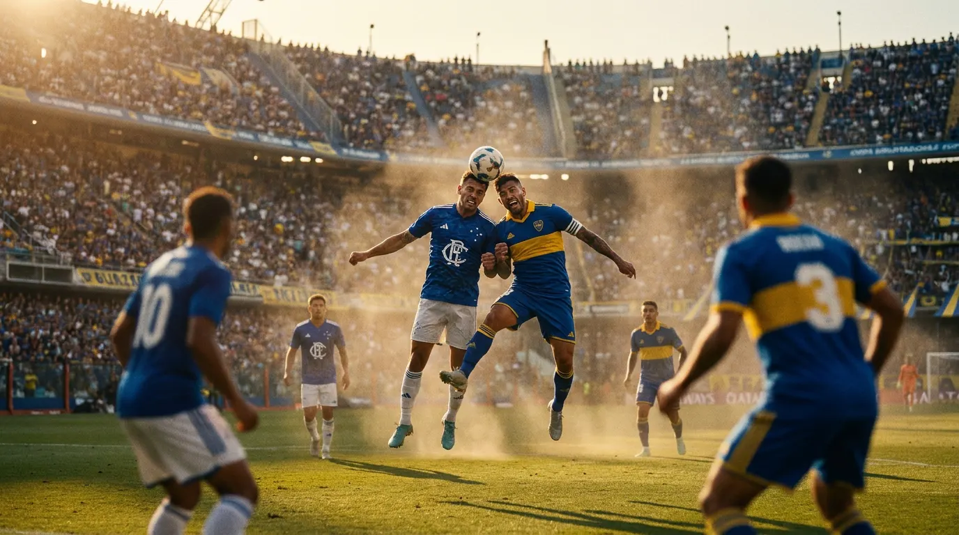 Goleiro Otávio do Cruzeiro fazendo defesa na Bombonera pela Copa Libertadores 2026