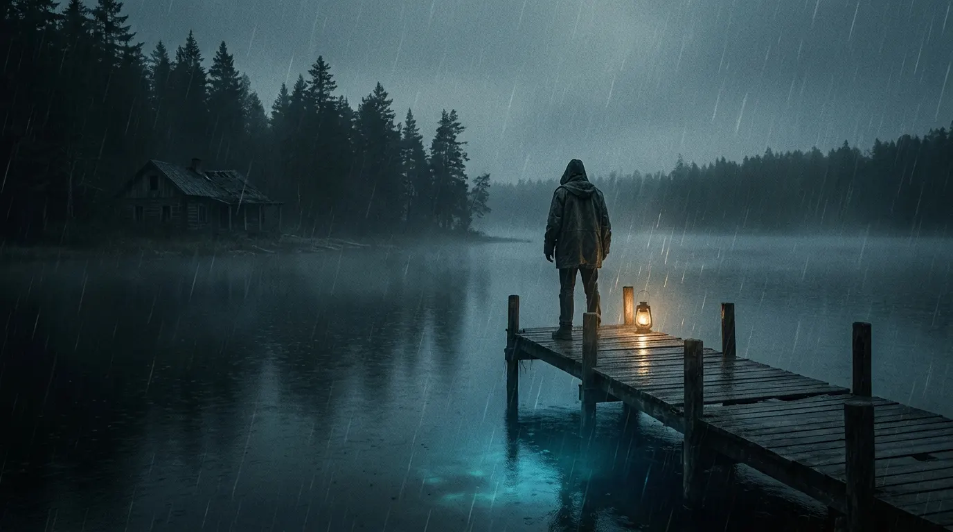 Linda Cardellini como Pamela Voorhees à beira do lago Crystal Lake na série de terror da A24 para o Universal+