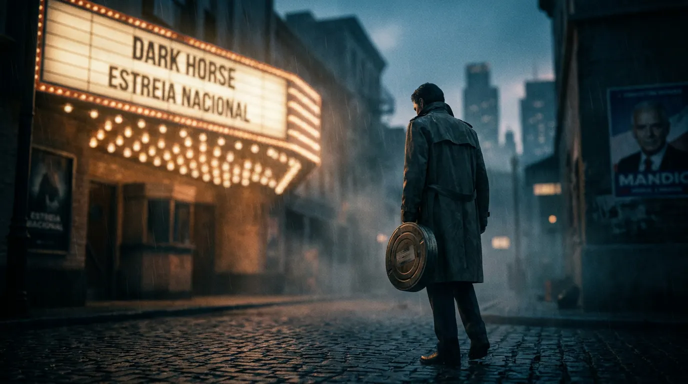 Jim Caviezel no papel de Jair Bolsonaro no filme Dark Horse, cinebiografia distribuída pela Europa Filmes em 650 salas no Brasil