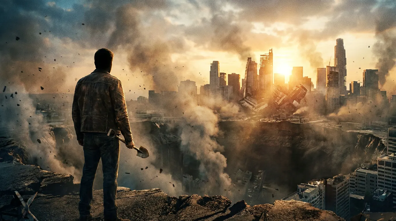 Tom Cruise como Digger Rockwell em composição cinematográfica do novo filme de Iñárritu para 2026