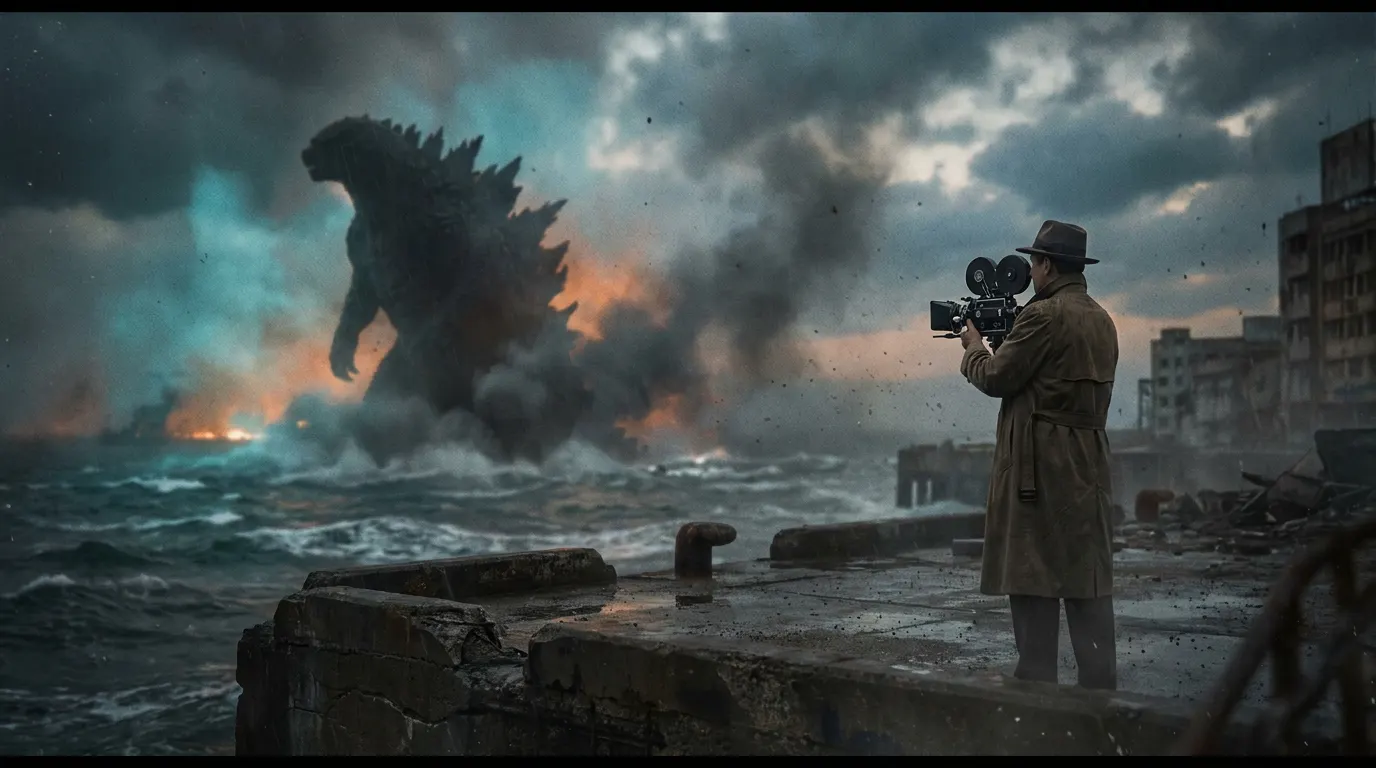 Godzilla Minus Zero: kaiju colossal destrói porto japonês em cena épica filmada para IMAX