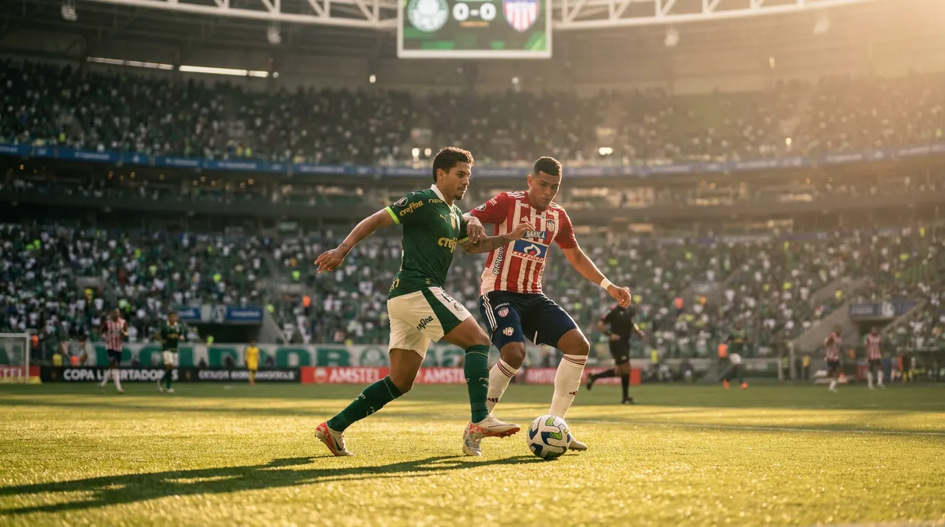 Abel Ferreira na beira do campo do Allianz Parque durante jogo do Palmeiras na Copa Libertadores 2026