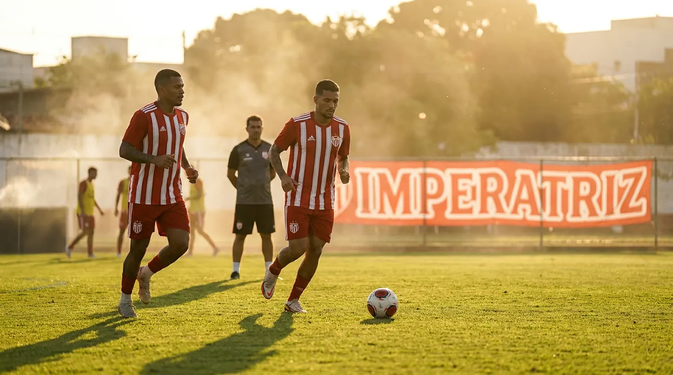 Mateus Trucco e Rian apresentados no Imperatriz com a camisa do Cavalo de Aço para a Série D 2026