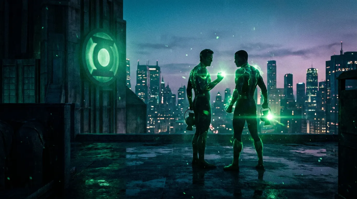 Kyle Chandler e Aaron Pierre como Hal Jordan e John Stewart em Lanternas, série da DC na HBO Max 2026
