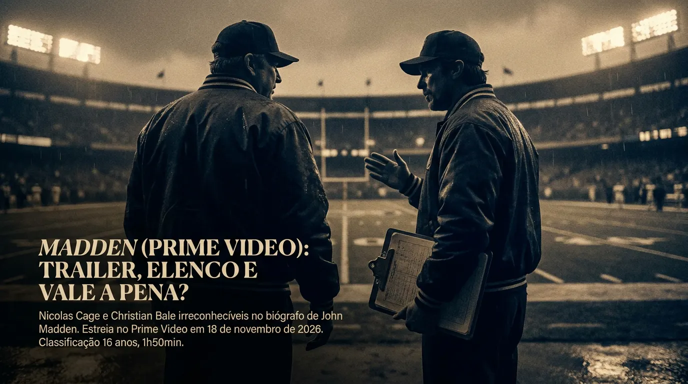 Nicolas Cage como John Madden e Christian Bale como Al Davis no biógrafo Madden do Prime Video