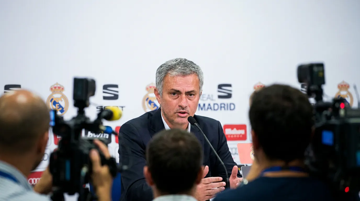 Mourinho se aproxima de Vini Jr no Bernabéu em gesto de apoio ao atacante brasileiro do Real Madrid