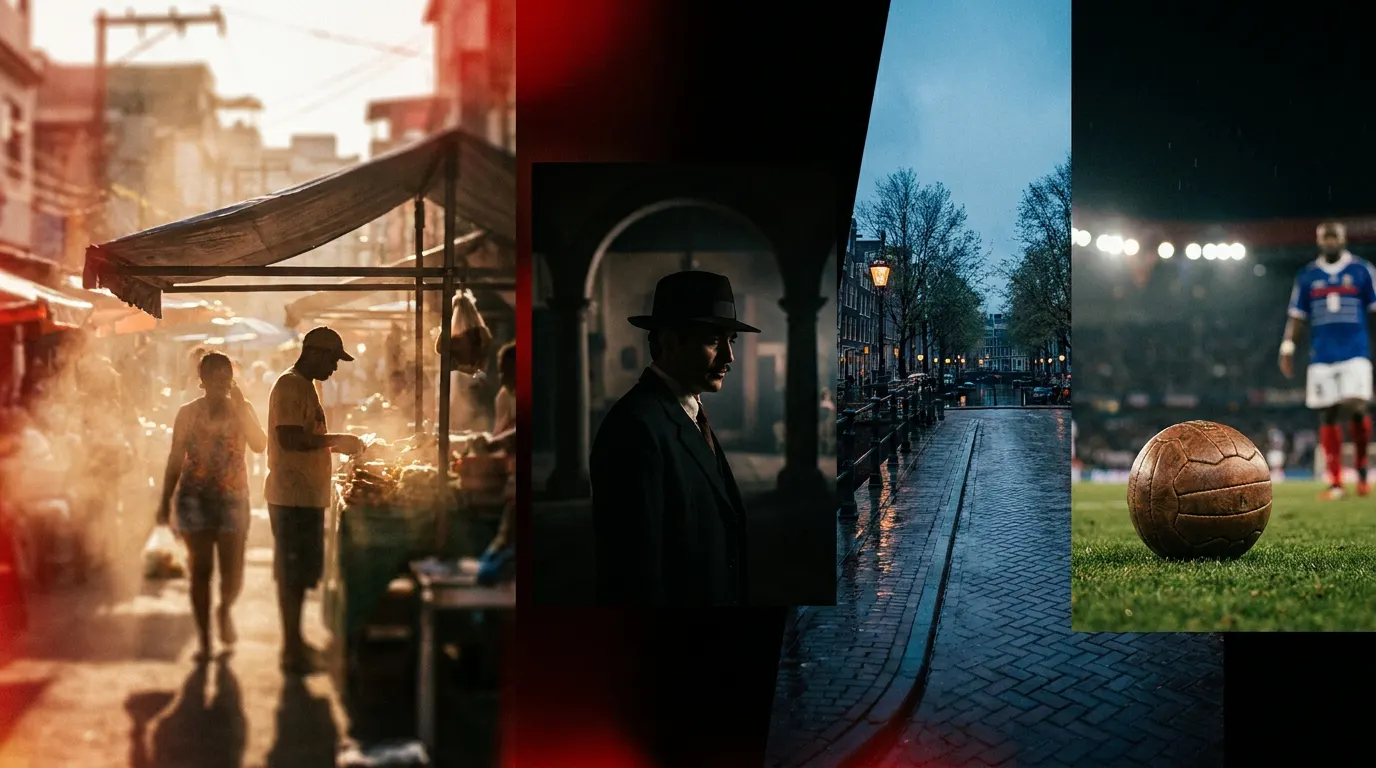 Colagem cinematográfica dos lançamentos Netflix de 13 de maio de 2026, com referências a Estômago, As Mães de Chico Xavier e The Bus