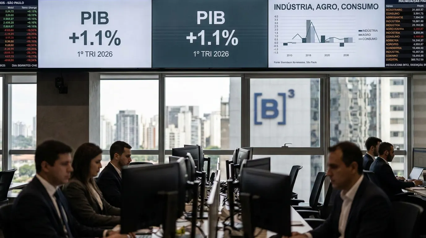 Sede do Banco Central do Brasil em Brasília, símbolo da economia e crescimento do PIB no primeiro trimestre de 2026
