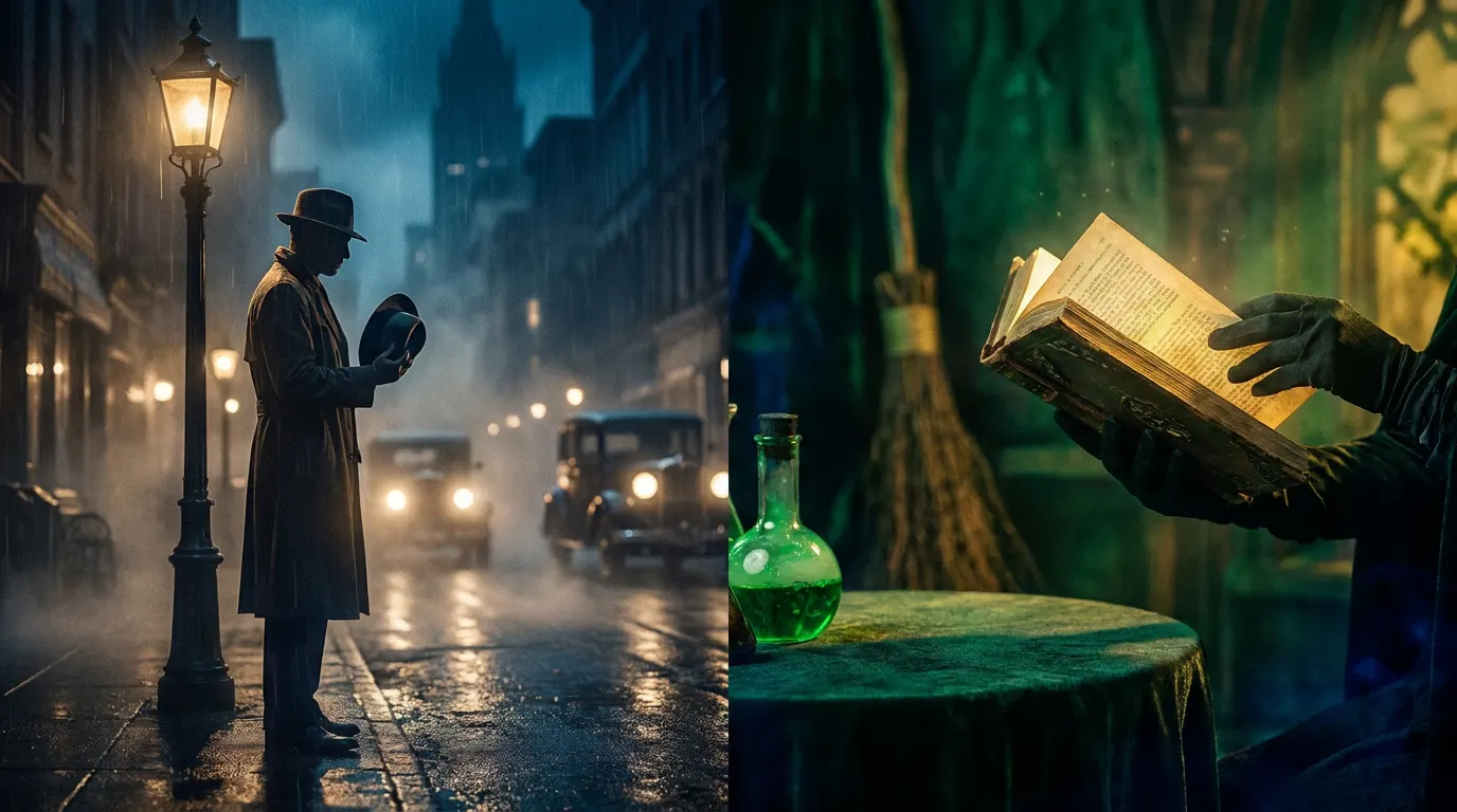 Colagem cinematográfica das estreias do Prime Video em maio: Spider-Noir, Wicked e Belas Maldições