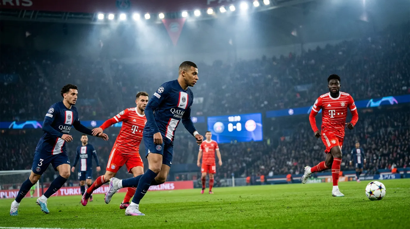 Estádio em clima de semifinal da Champions League entre PSG e Bayern de Munique