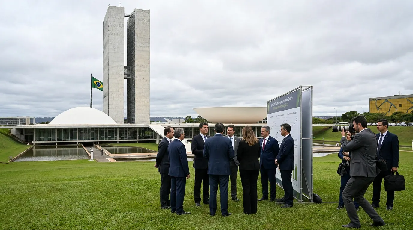 Congresso Nacional em Brasília ao entardecer, símbolo da reforma tributária sobre holdings e patrimônio familiar em 2026