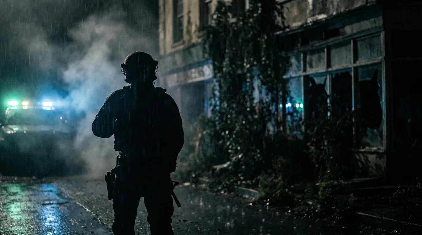 Austin Abrams como Bryan em cena de terror no caminho para Raccoon City em Resident Evil (2026) de Zach Cregger