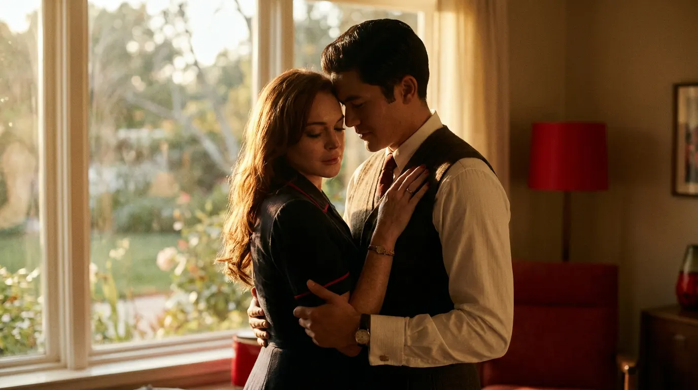 Lindsay Lohan e Henry Golding em composição cinematográfica para Return to You, nova comédia romântica da Netflix dirigida por Mark Waters
