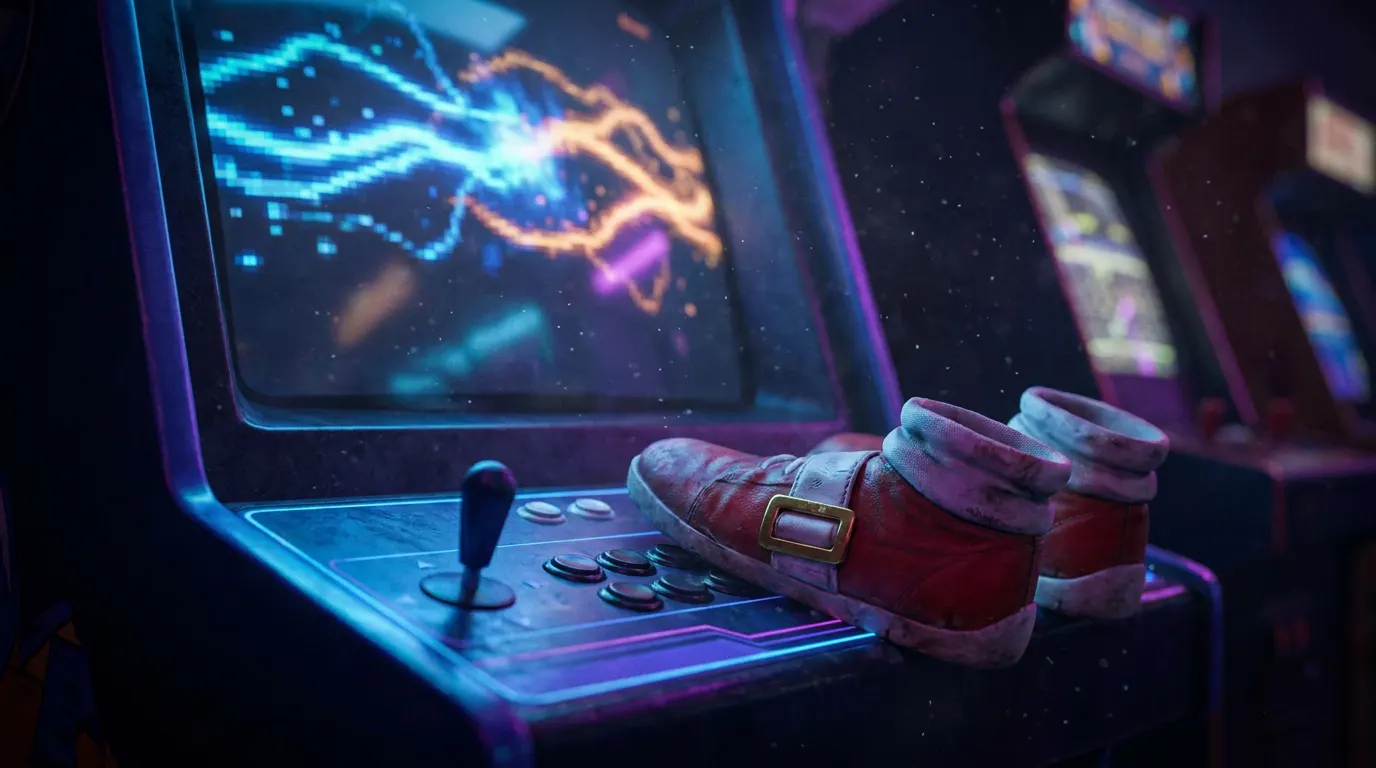 Ilustração cinemática do universo de Sonic o Filme com trilha de energia azul e anéis dourados em alta velocidade