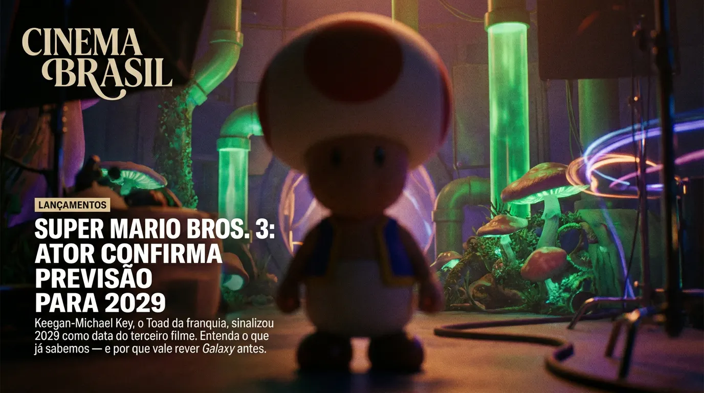 Keegan-Michael Key, dublador do Toad em Super Mario Galaxy: O Filme, em entrevista sobre o lançamento de Super Mario Bros. 3 em 2029