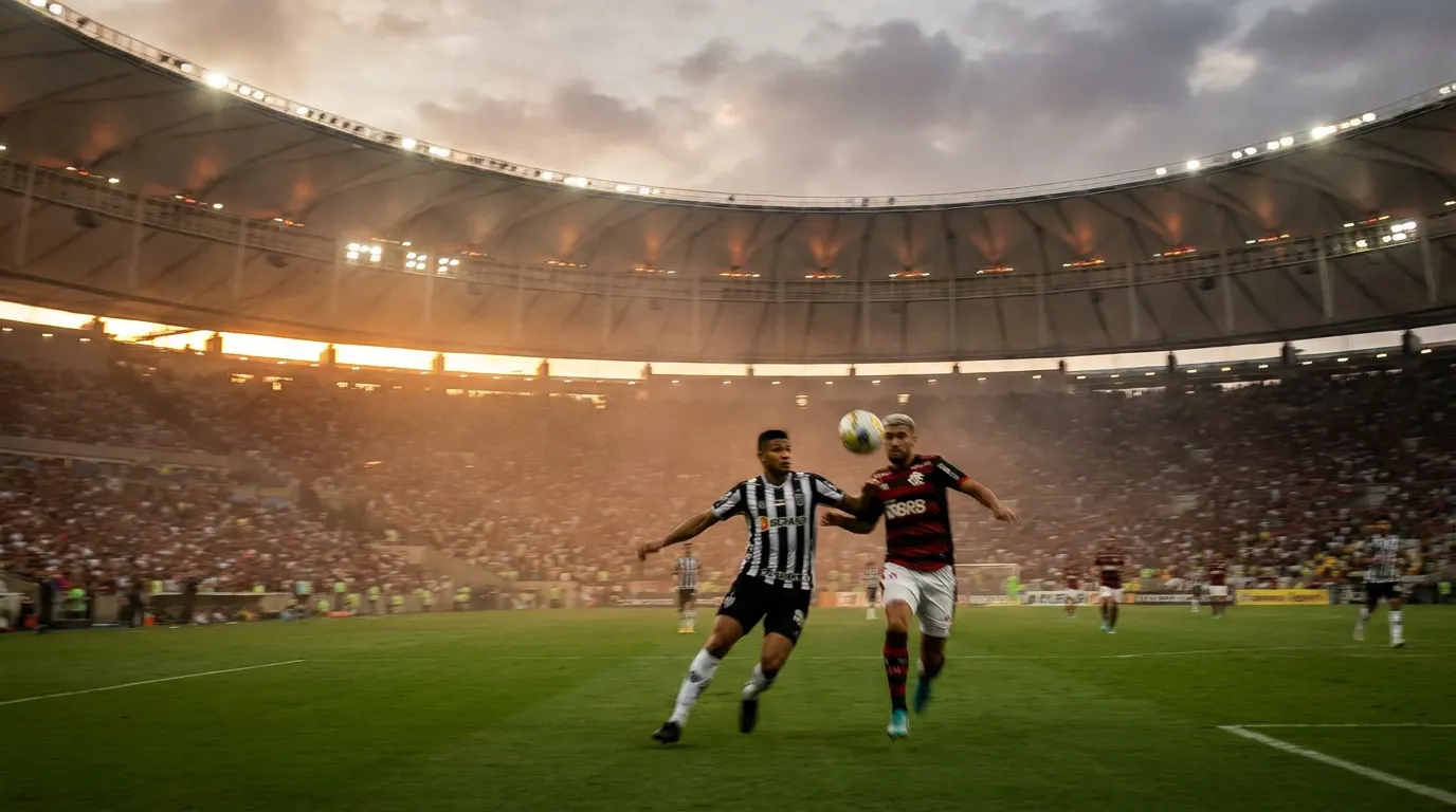 Reinier com a camisa do Atlético-MG em campo no Maracanã pela rodada 32 do Brasileirão 2026
