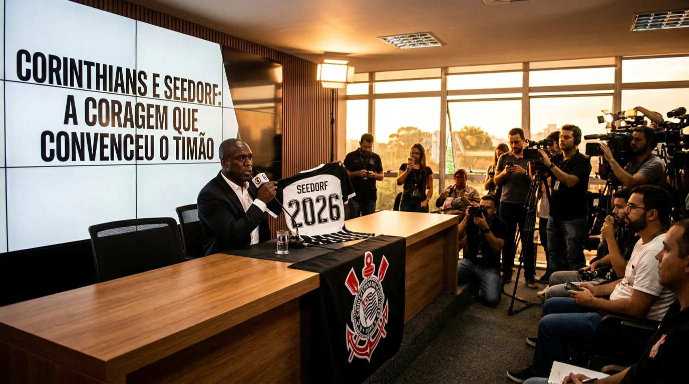 Clarence Seedorf no banco de reservas da Neo Química Arena como novo técnico do Corinthians no Brasileirão 2026