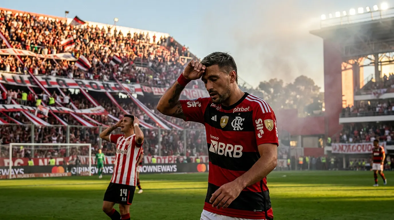Agustín Rossi defende chute do Estudiantes na semifinal da Libertadores 2026 no Estadio Jorge Luis Hirschi