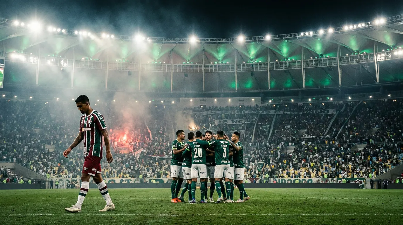 Flaco López celebra gol do Palmeiras no Maracanã pela semifinal da Libertadores 2026
