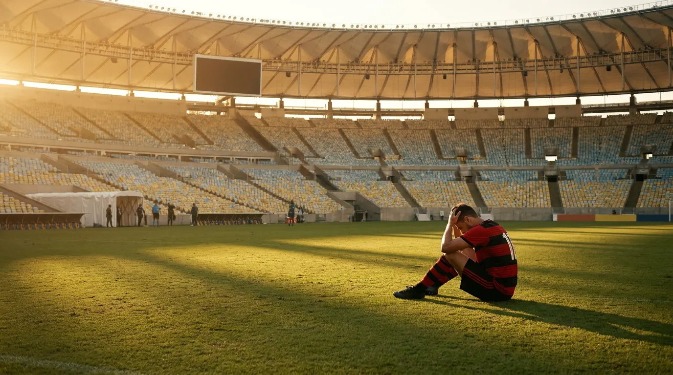 Torcida em estádio brasileiro acompanha o apito final em jogo decisivo contra o rebaixamento no Brasileirão