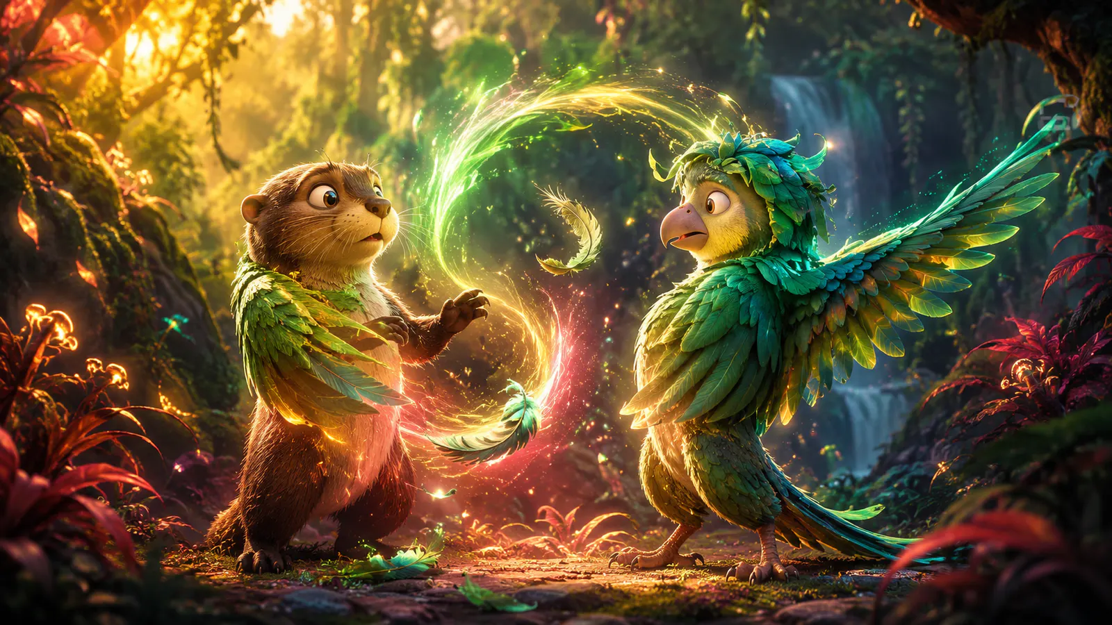 Animação Como Mágica da Netflix — duas criaturas rivais em universo fantástico de troca de corpos