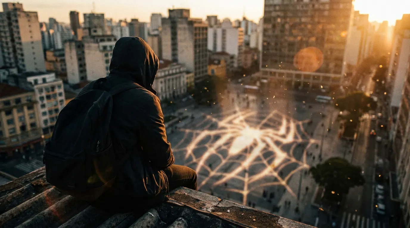 Tom Holland como Homem-Aranha em novo traje balanças entre prédios de Nova York no teaser de Um Novo Dia