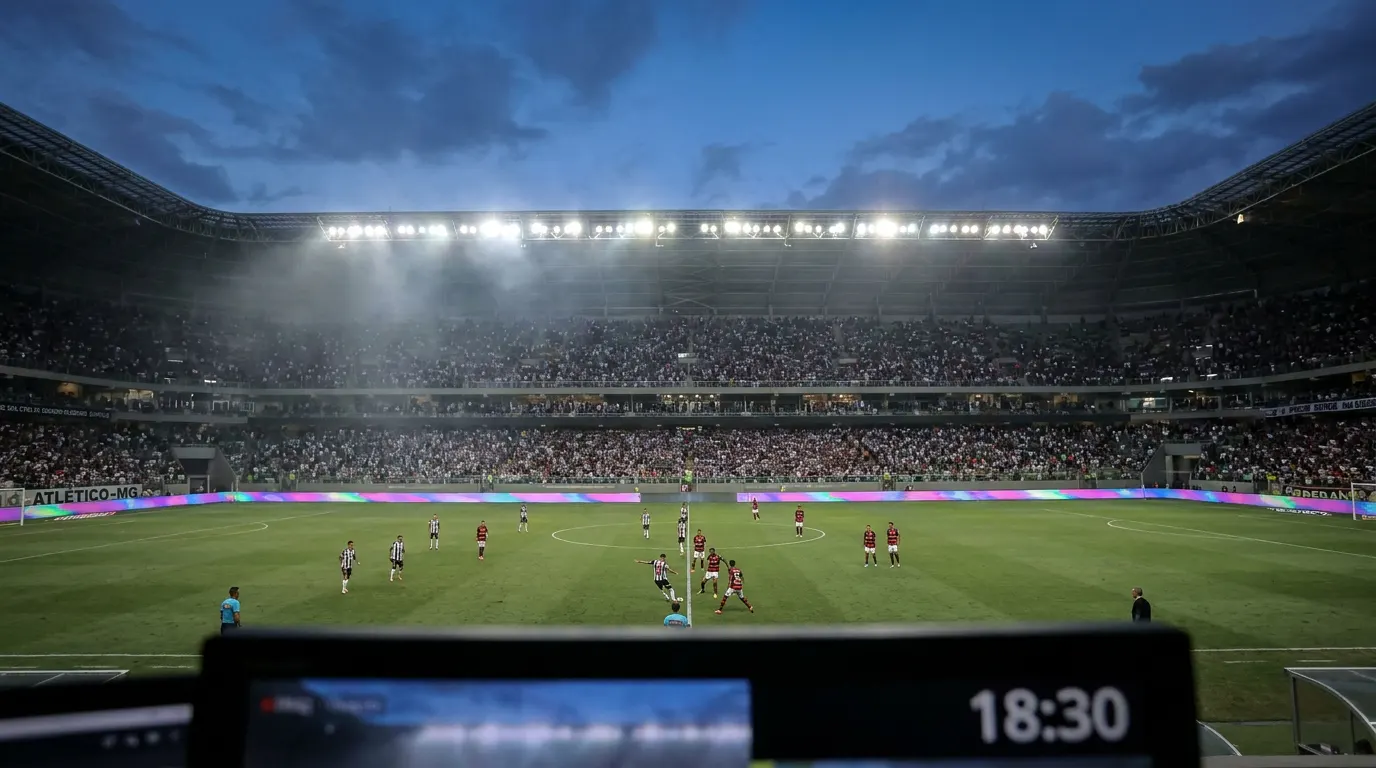Arena MRV lotada à noite para o confronto Atlético-MG x Vitória pelo Brasileirão Série A 2026