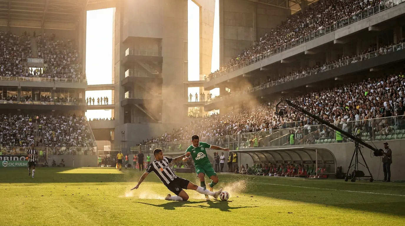 Mateo Cassierra comemorando gol pela Arena MRV no Brasileirão Série A — Atlético Mineiro x Chapecoense 28ª rodada