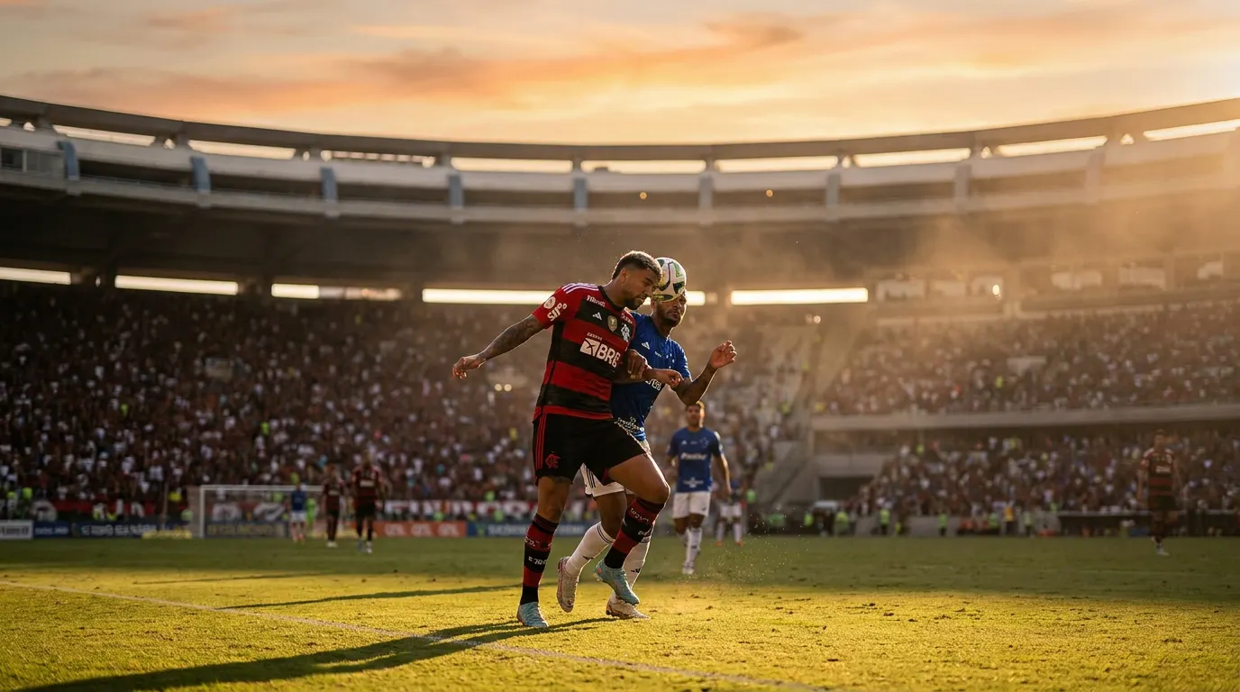 Pedro, atacante do Flamengo, celebrando gol no Maracanã durante a Copa Libertadores 2026