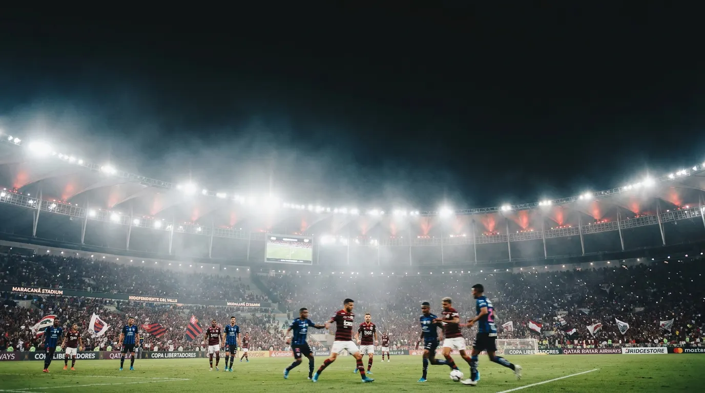 Pedro comemora gol pelo Flamengo no Maracanã durante quartas de final da Copa Libertadores 2026