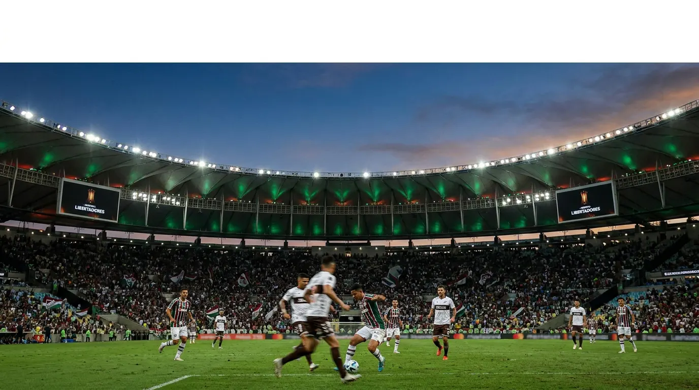 Hulk comemorando gol pelo Fluminense no Maracanã durante quartas de final da Libertadores 2026
