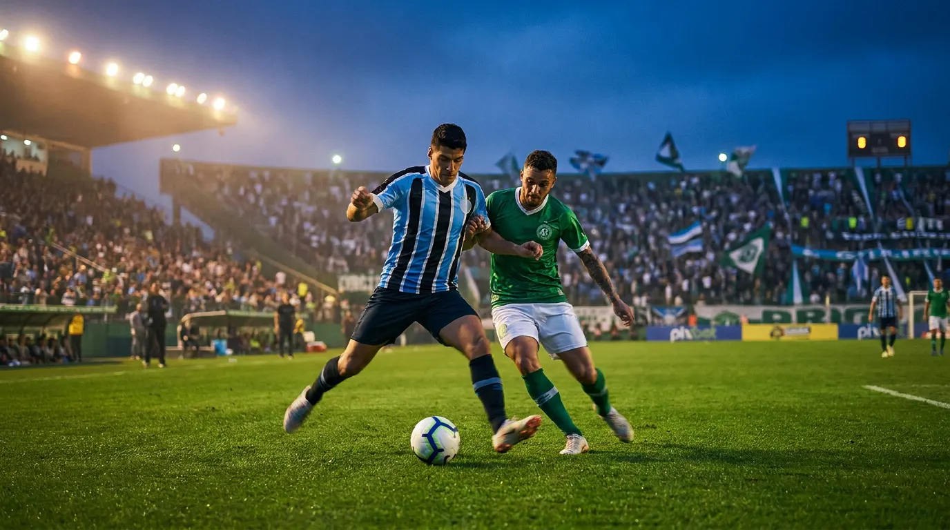 Arena do Grêmio lotada durante partida do Brasileirão Série A 2026 entre Grêmio e Chapecoense