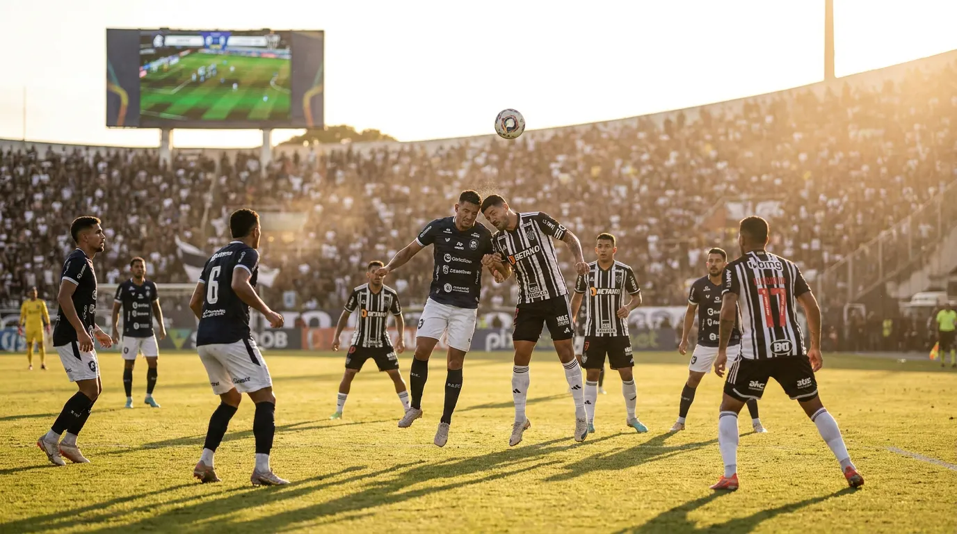 Alef Manga comemorando gol pelo Remo no Mangueirão diante do Atlético-MG no Brasileirão 2026