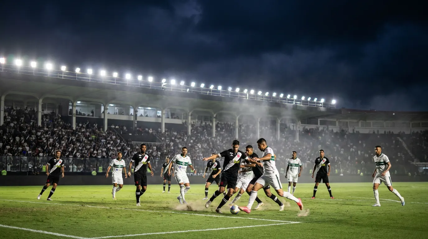 Partida entre Vasco da Gama e Coritiba no Estádio São Januário pela 28ª rodada do Brasileirão Série A 2026