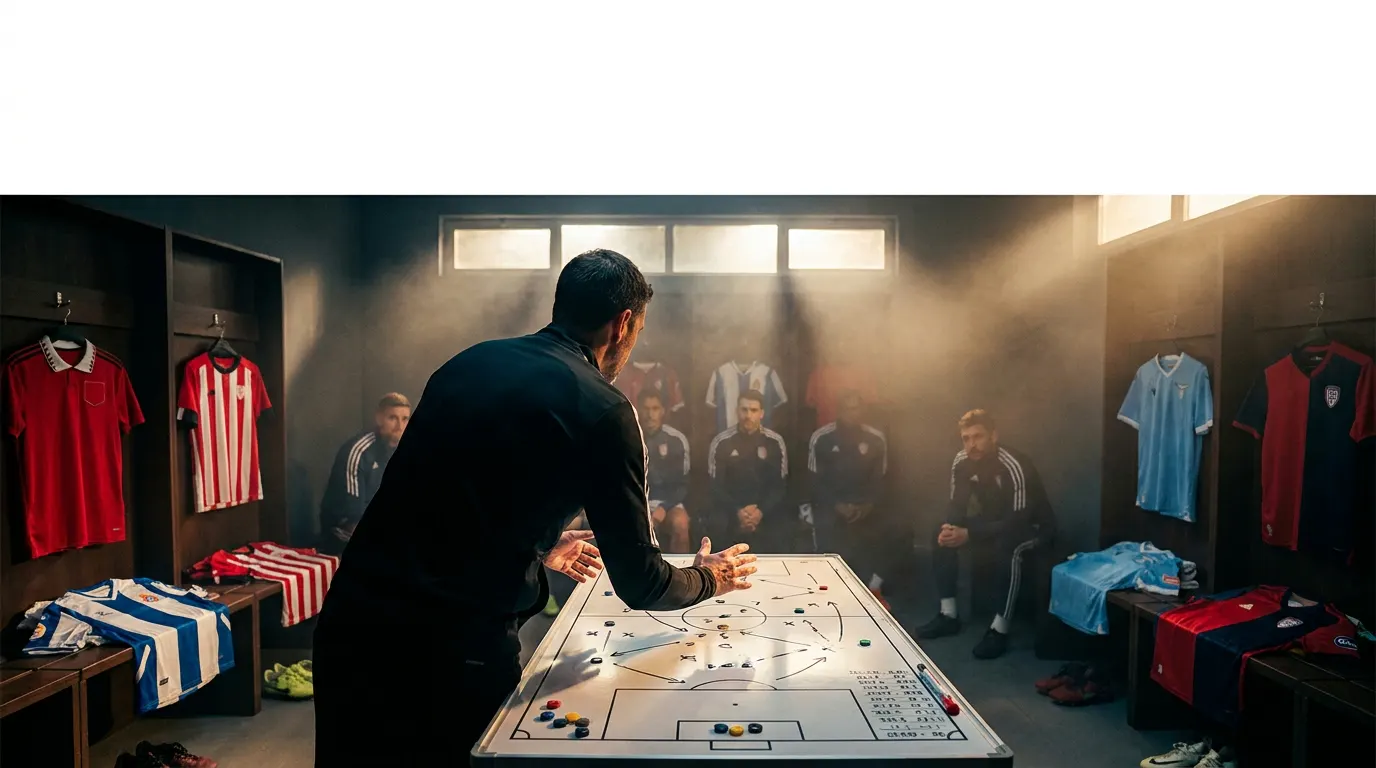 Cinco estádios iluminados à noite representando os jogos com palpites do dia 27 de abril de 2026