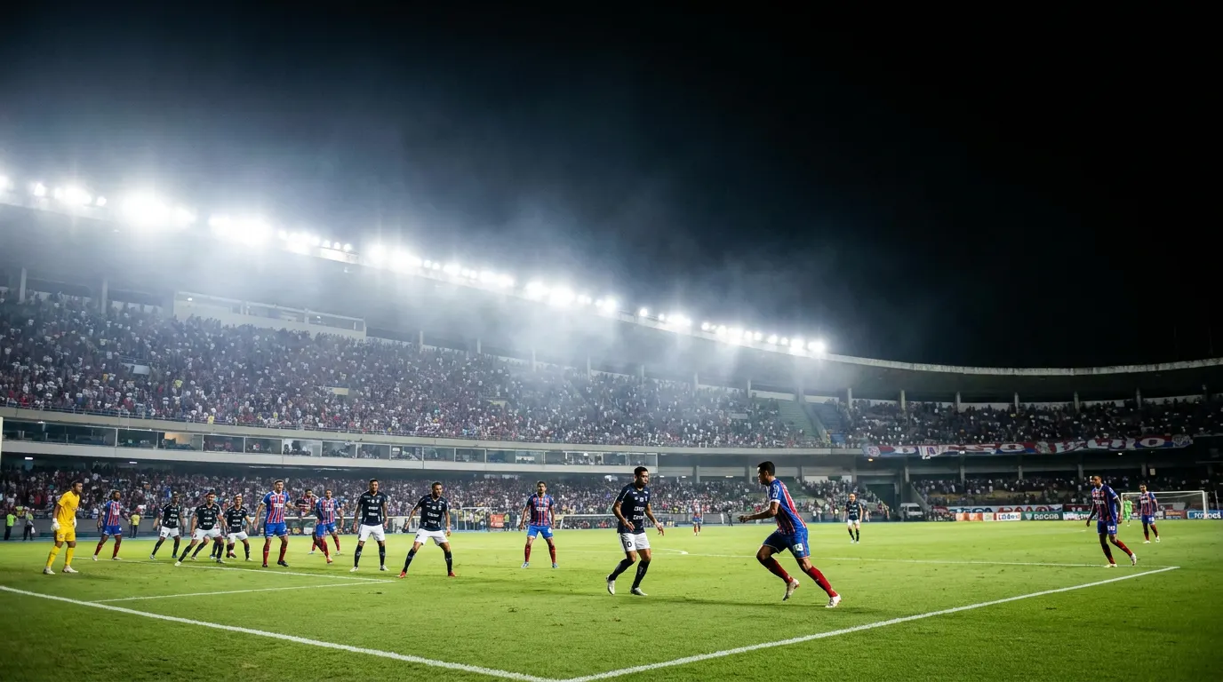 Estádio Mangueirão lotado durante jogo decisivo de Remo x Bahia pela Copa do Brasil 2026