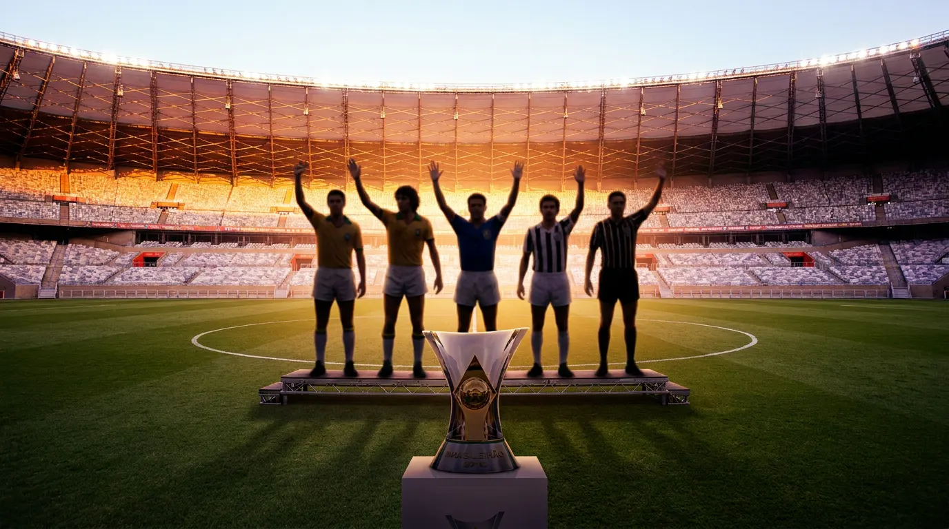 Camisa histórica do Vasco da Gama sob as luzes do Maracanã, evocando os maiores artilheiros da história do Brasileirão