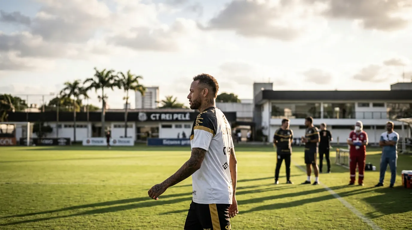 Neymar se reapresenta ao CT Rei Pelé do Santos após Copa do Mundo 2026