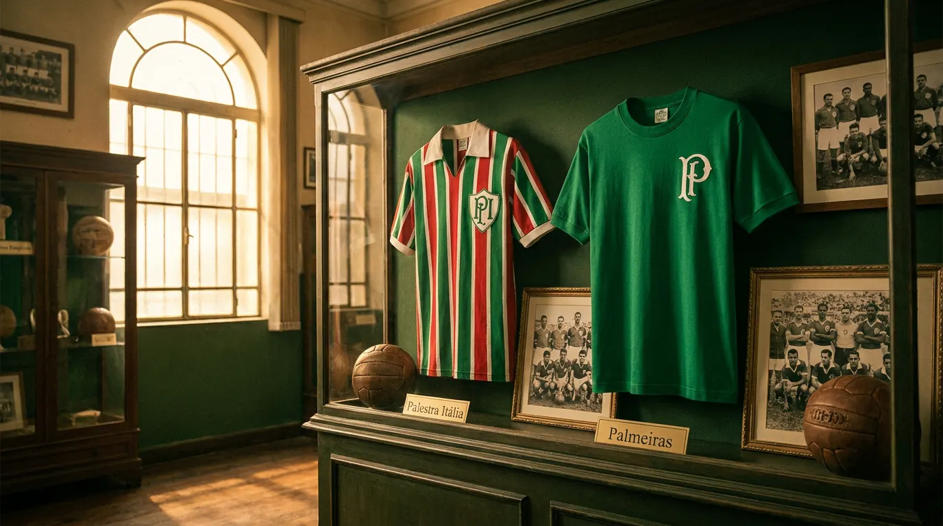 Torcedor do Palmeiras exibindo cachecol verde e branco no Allianz Parque — origem do apelido Verdão