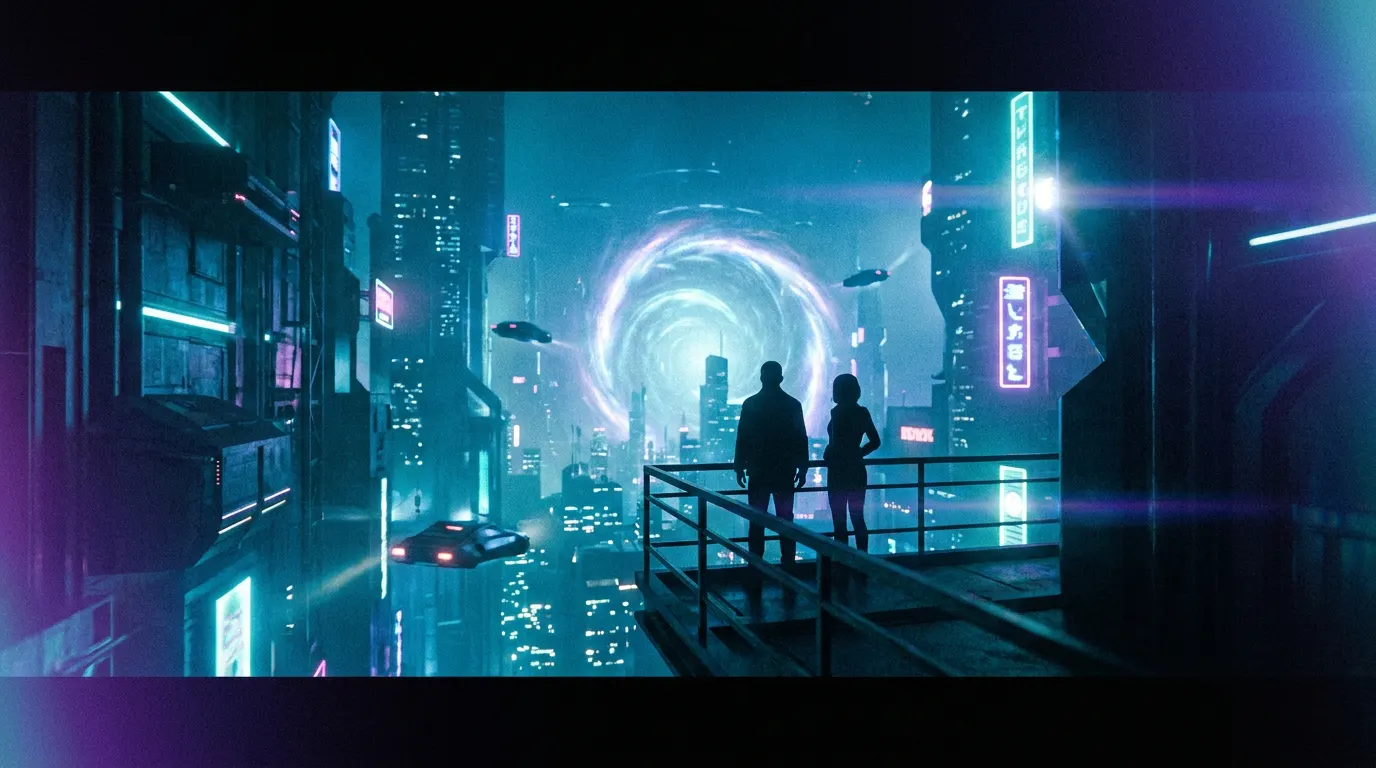 Rick Sanchez e Morty Smith diante de portal interdimensional — análise da amizade em Rick and Morty temporada 9