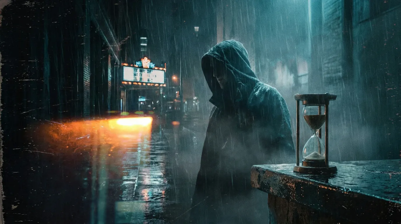 Robert Pattinson como Batman sob chuva intensa em Gotham — The Batman Part II adiado para 2028